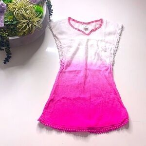 1989 Place tie dye ombre gauze tunic dress pink 4